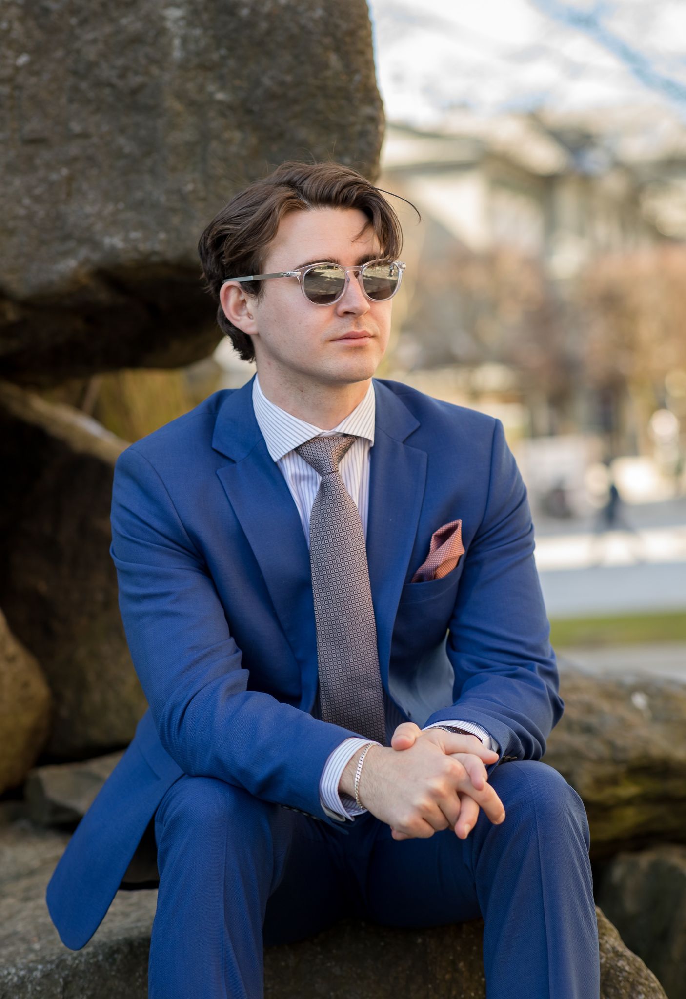 Neil Dressjakke Blazer - Blå/ Blue Depths